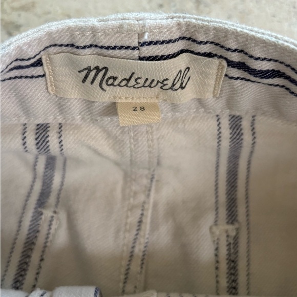 Madewell White and Blue Striped Shorts - Picture 2 of 3